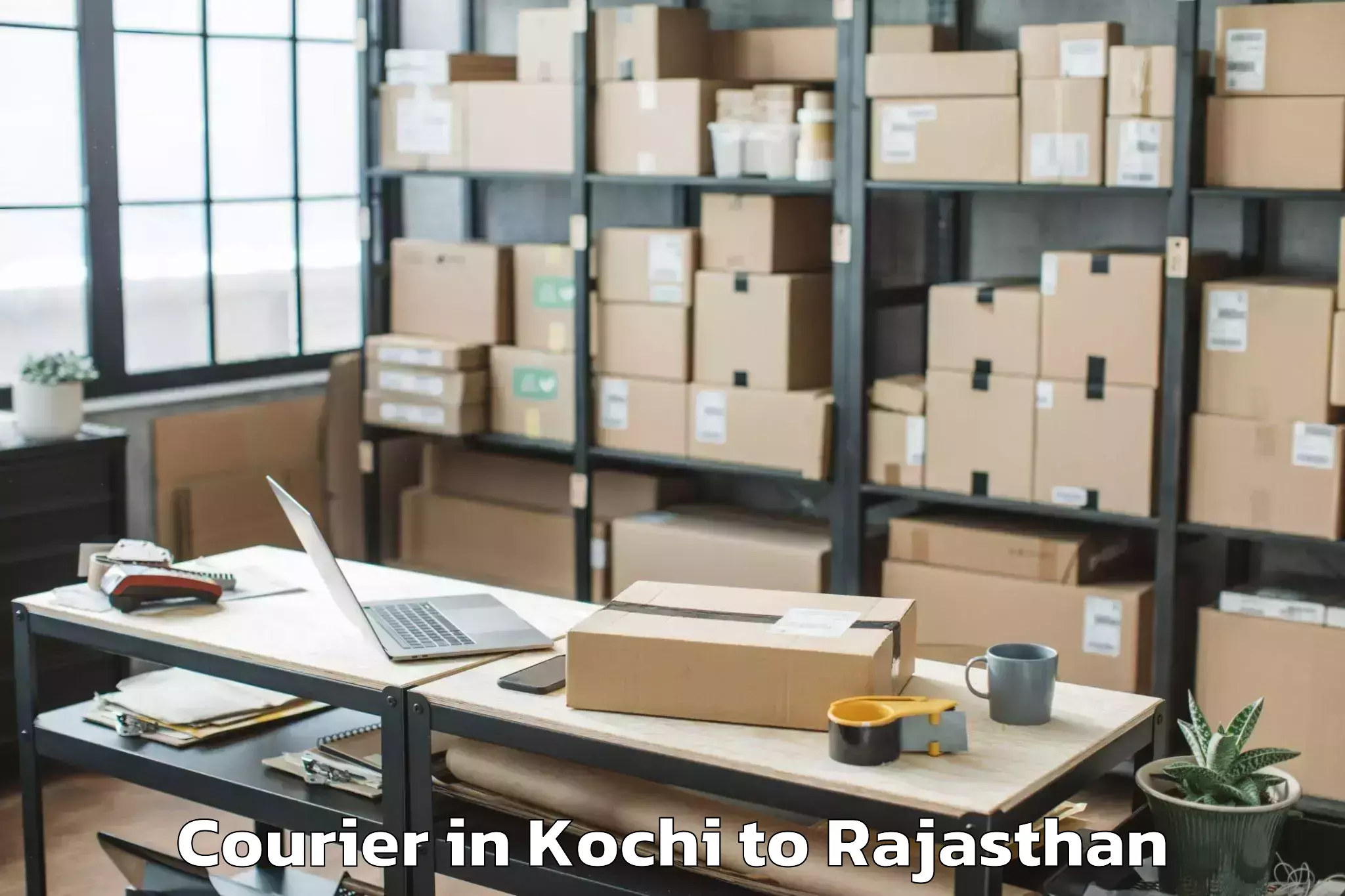 Easy Kochi to Tantia University Sri Ganganag Courier Booking